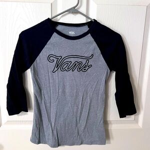 Vans Kids Gray and Black Raglan Shirt